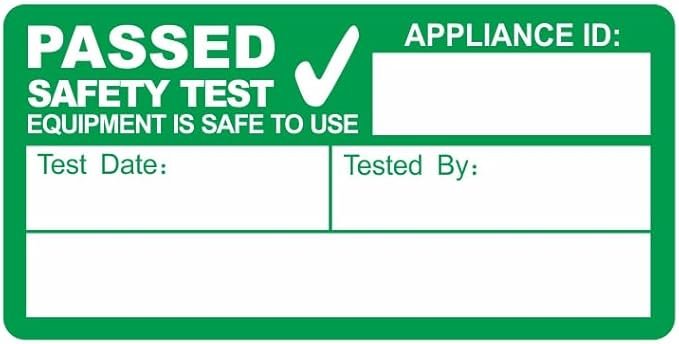PAT testing for landlords - pass label on a tested appliance in a London rental